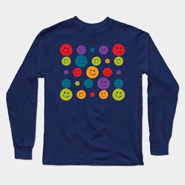 Smiley Faces Long Sleeve T-Shirt by amyvanmeter